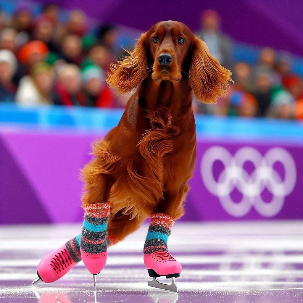 Irish Setter Competes at the Olympic Games