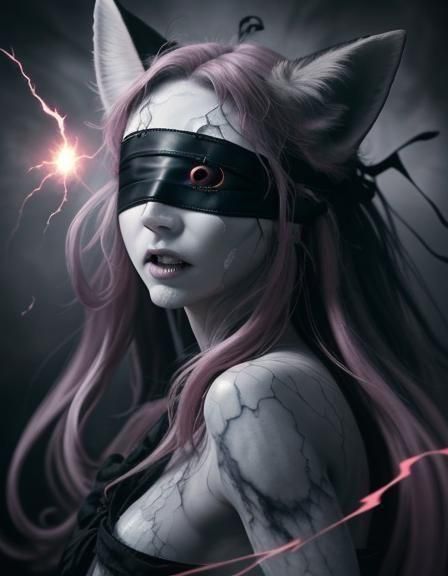 Anguished Fox-Girl Prisoner in Cosmic Maeltrom