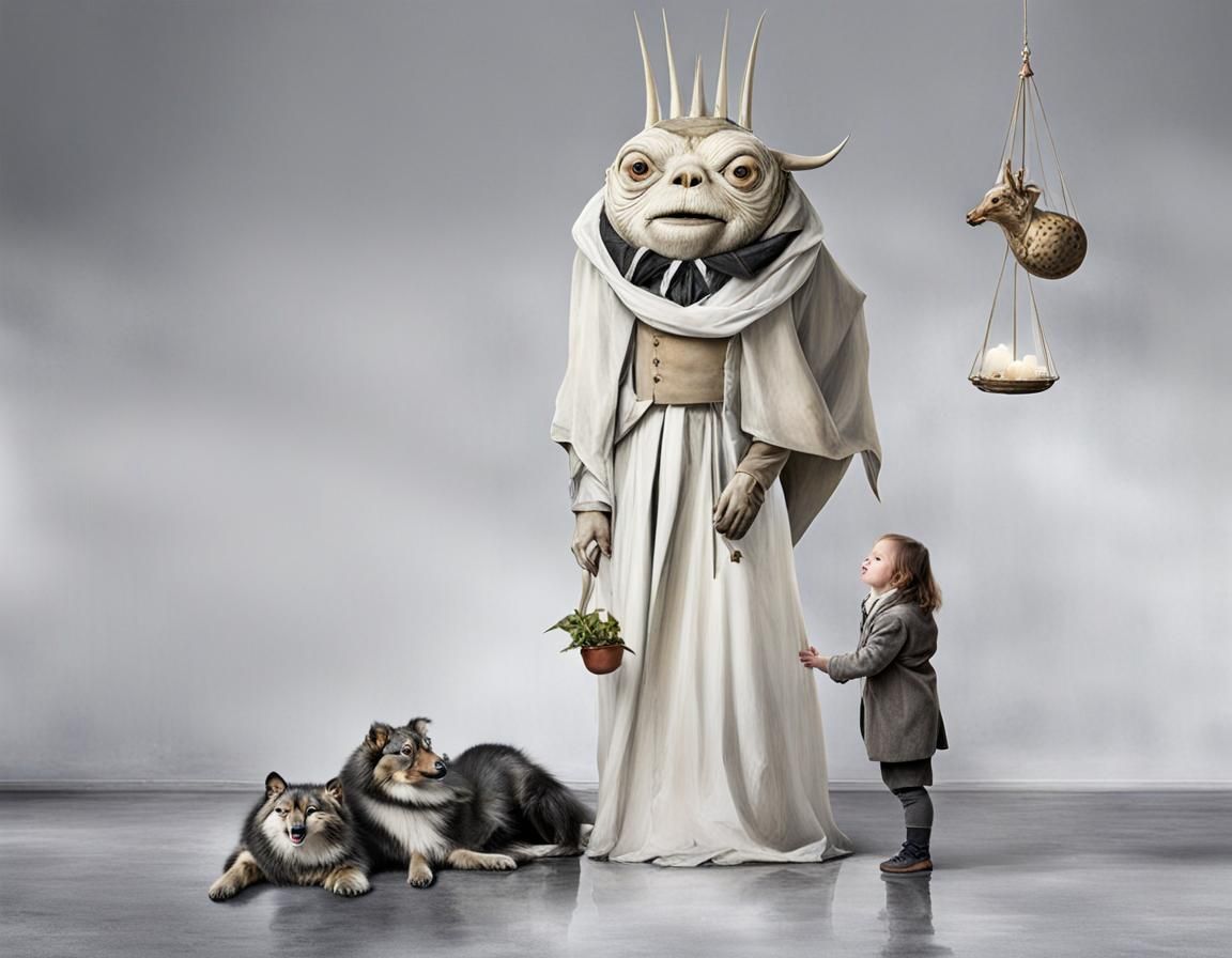 Surreal Figure in Pop and Street Art Style