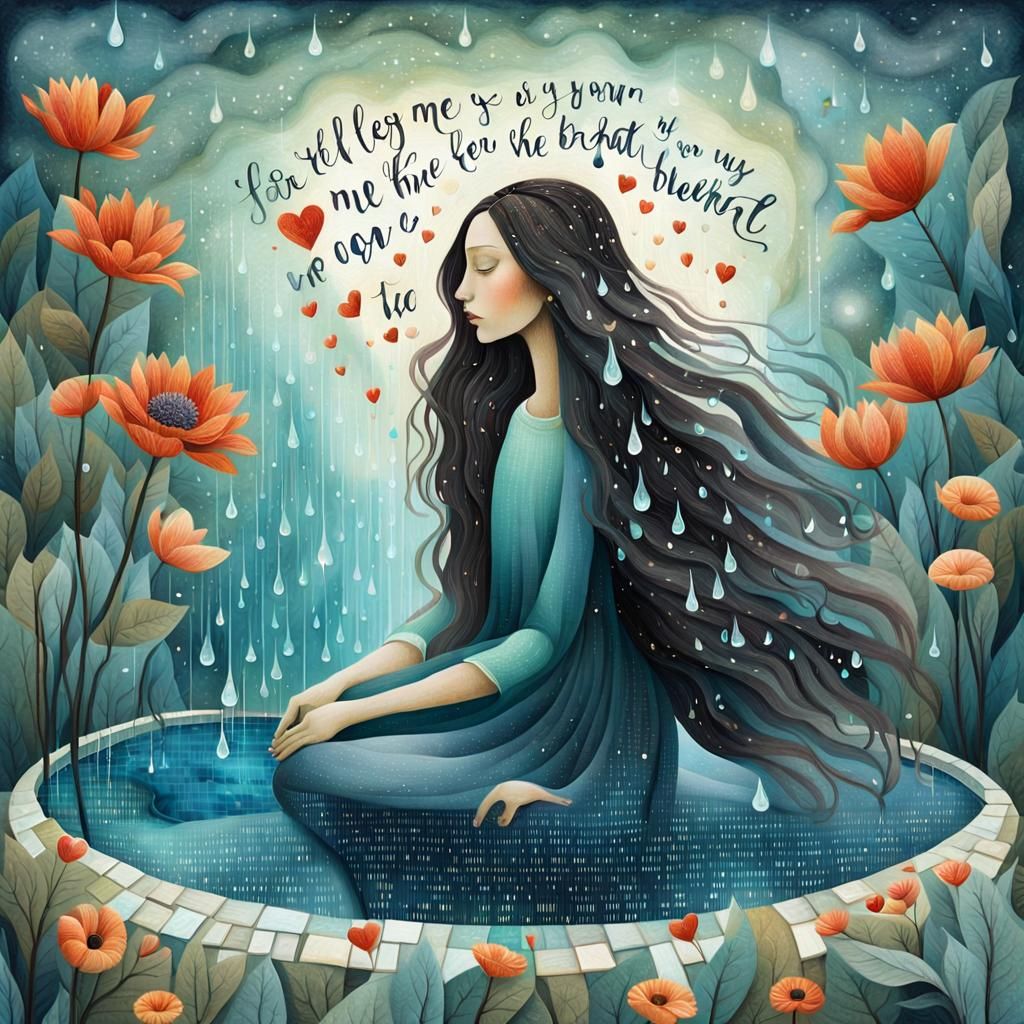 Uplifting 8K Digital Collage of a Woman's Resilience