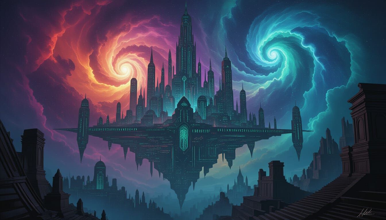 Eldritch Arcane City in Cosmic Void