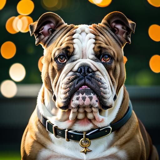 Elegant Bulldog Portrait in Professional Photography Style