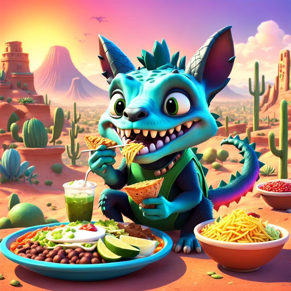 Chupacabra loves Mexican Food
