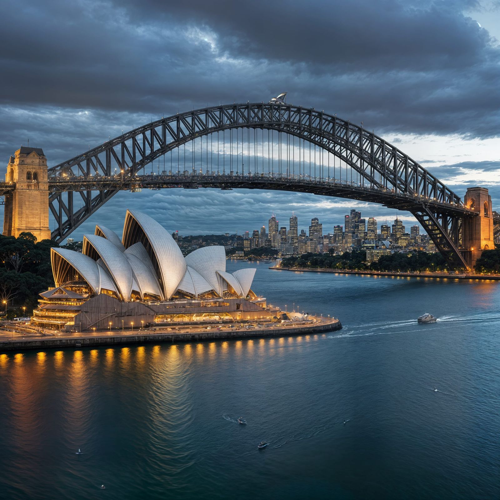Sydney Harbour: Vivid Impressionistic View