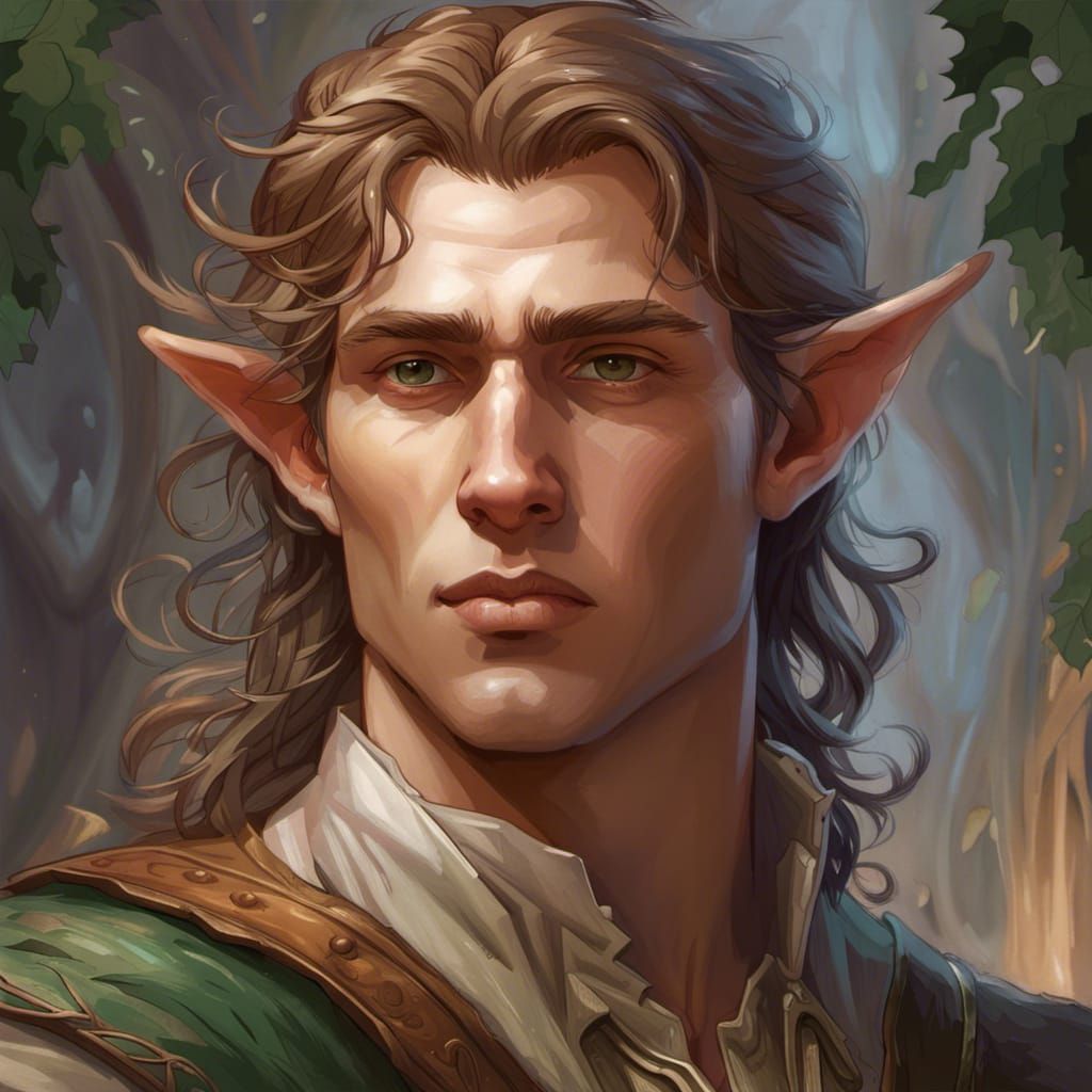 Detailed Portrait of Young Elf in Unreal Engine
