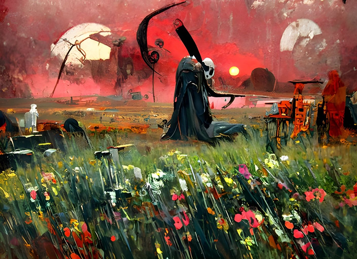 The Reap Grimmer enjoying a late evening stroll in the park