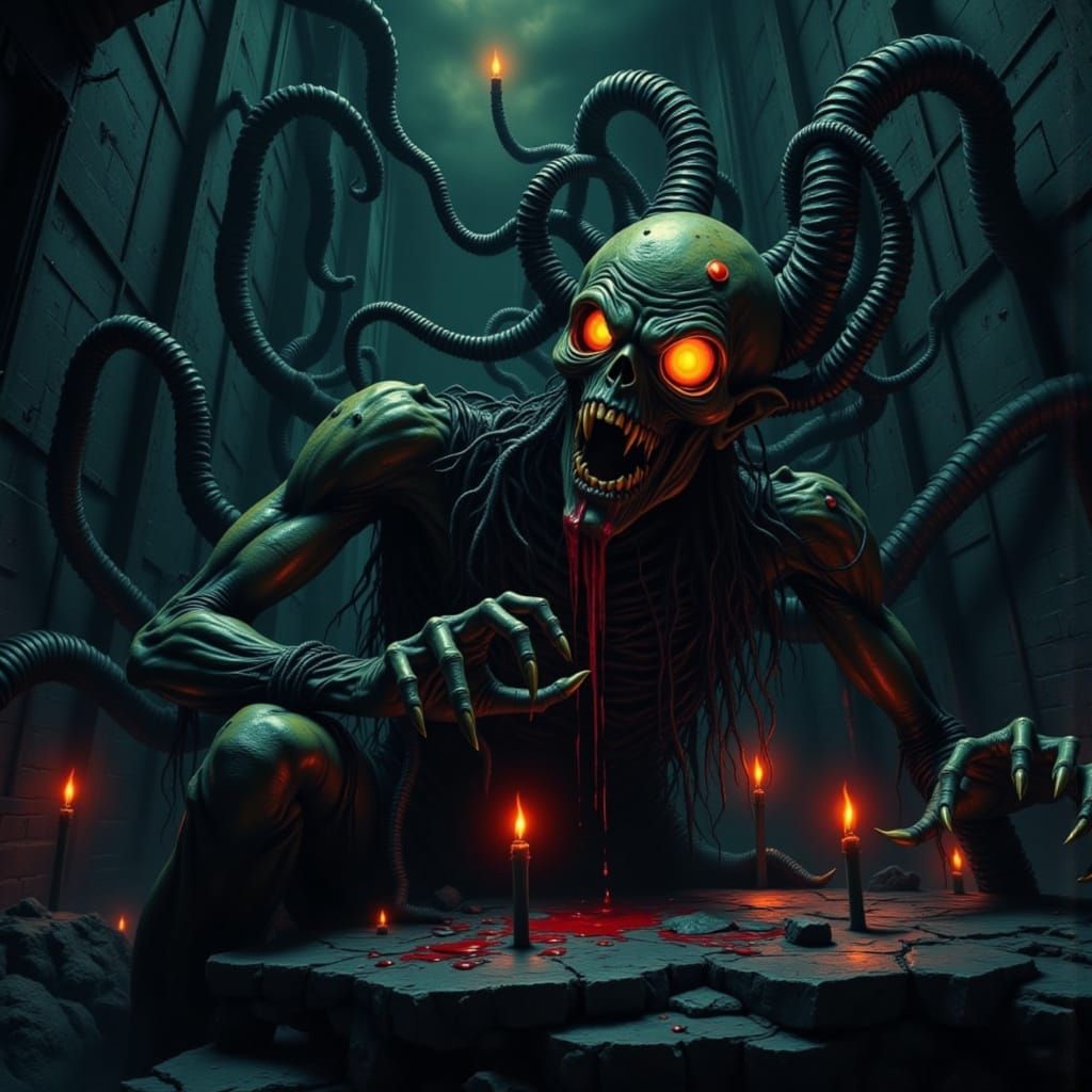 Grotesque Cenobite Emerges from Hellish Dimension with Dice ...