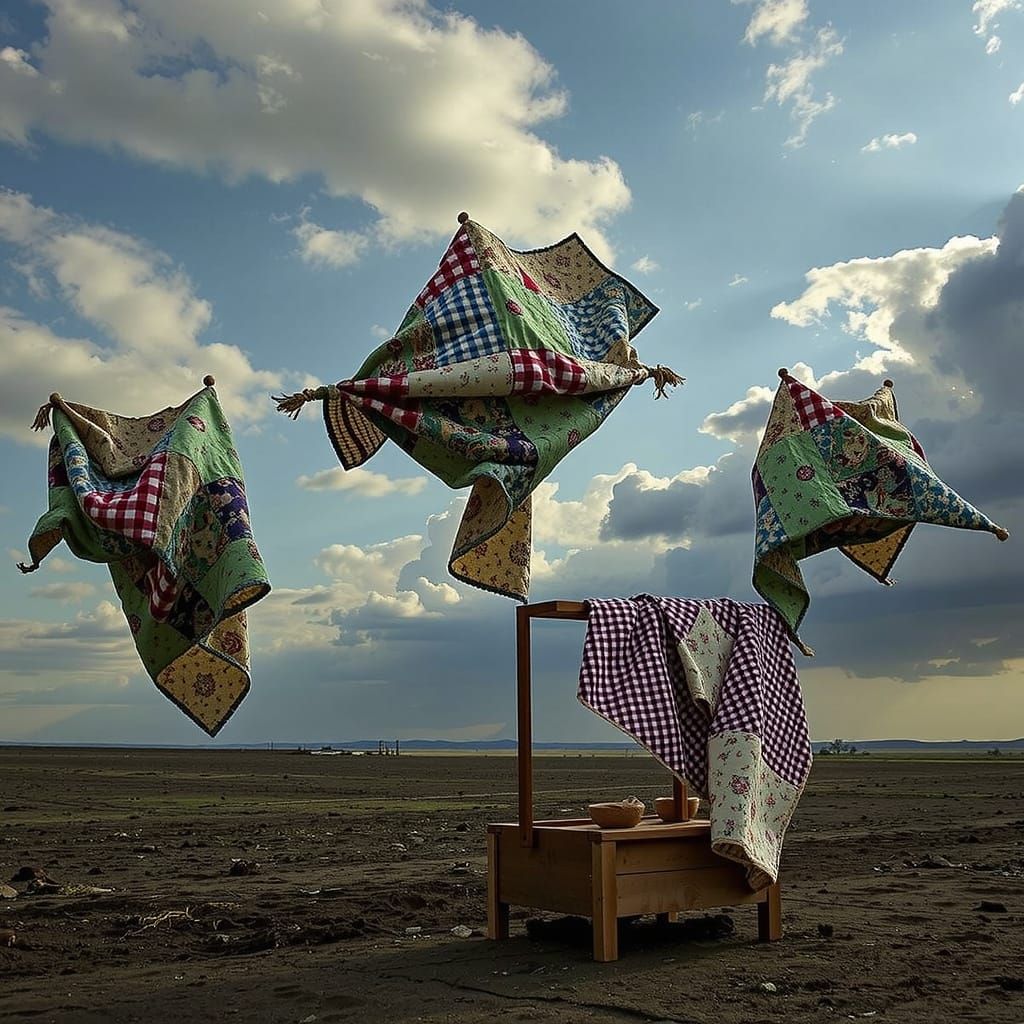 Vibrant Patchwork Quilts in Varied Textures and Patterns