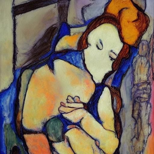 Teddy Bear with Honey in Expressionist Portrait