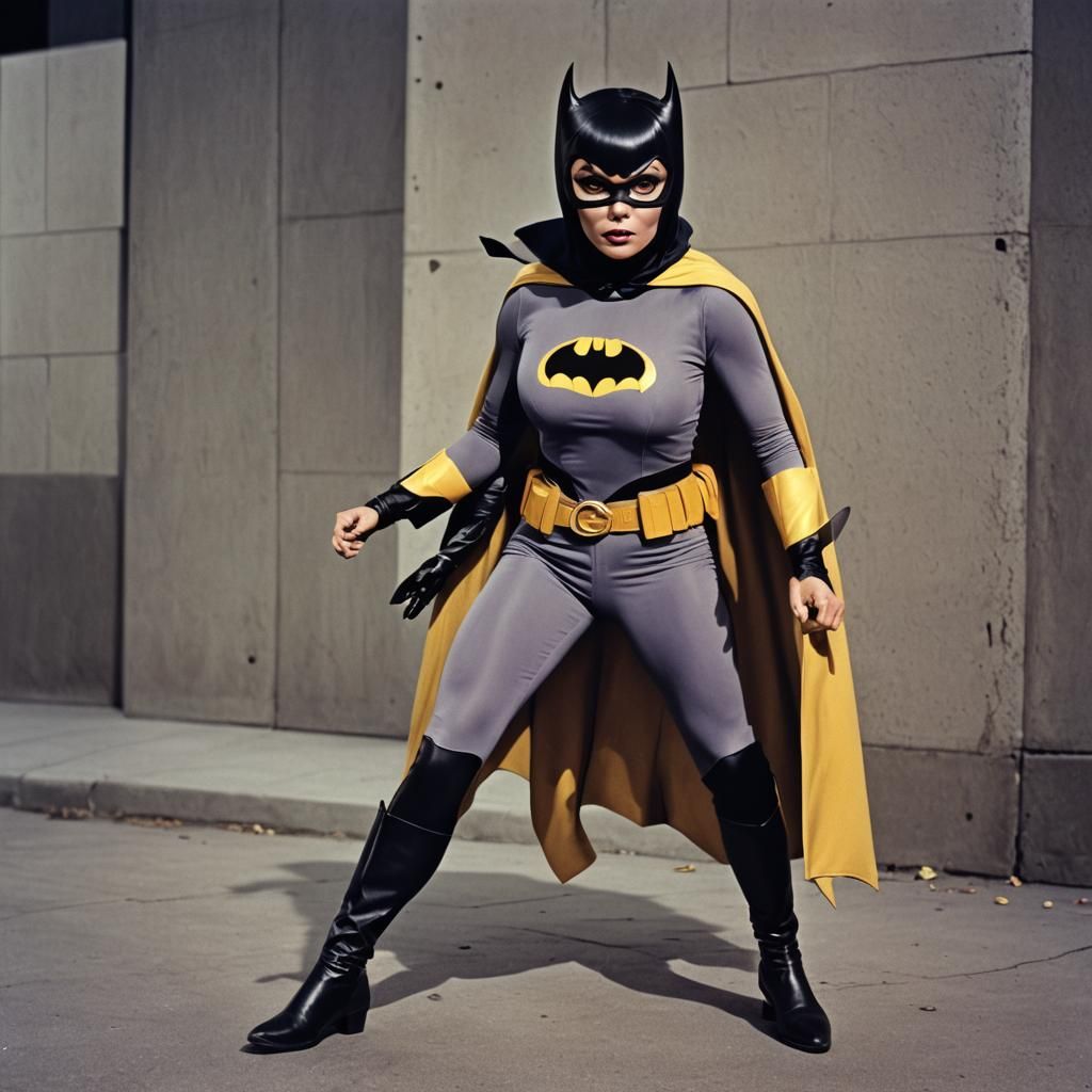 Batgirl Captured by Scientists: A Cinematic Still