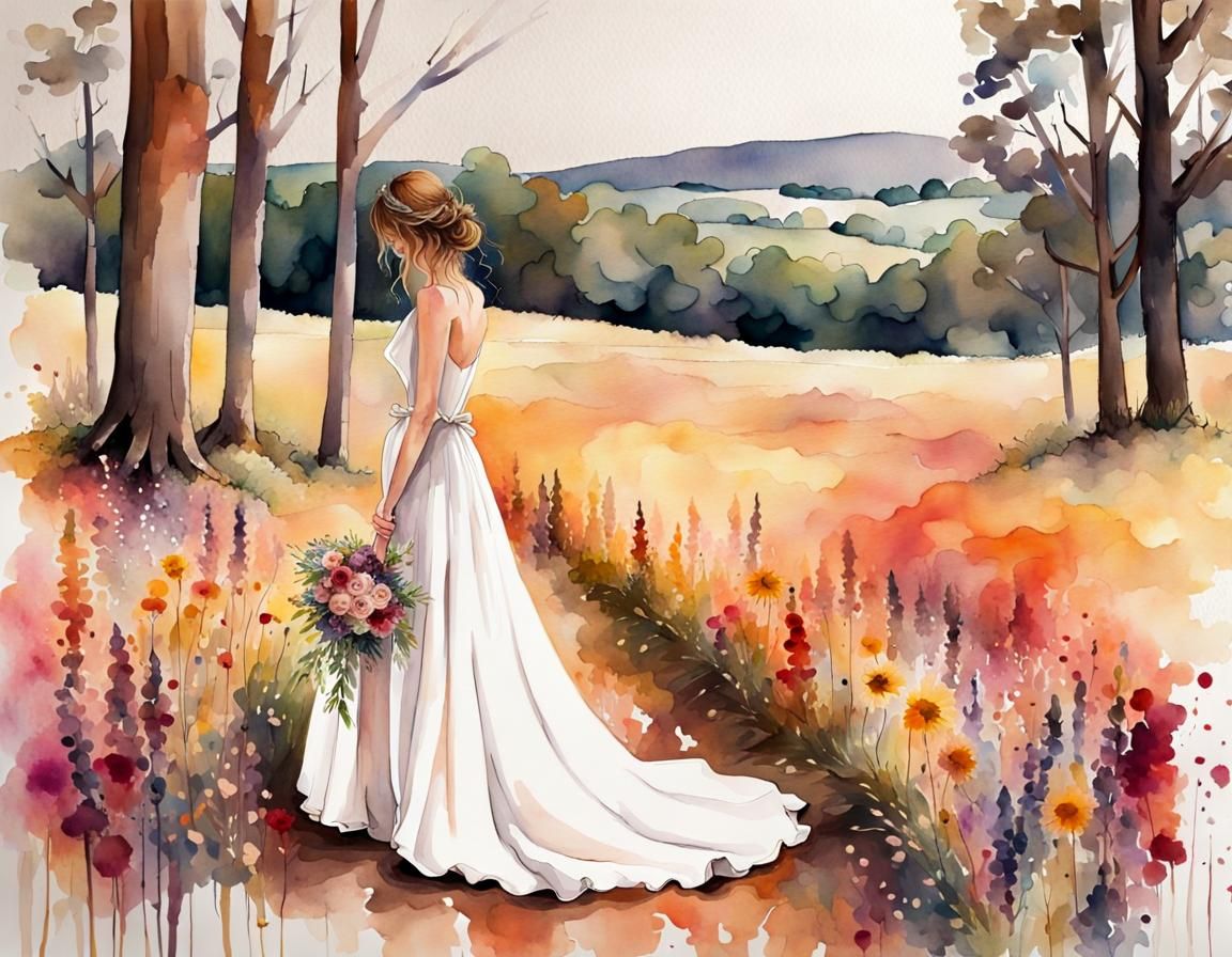 Whimsical Watercolour Wedding in Wildflower Woods