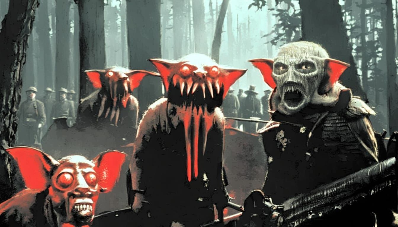 Horrifying Creature Portrait in Dark Fantasy Style