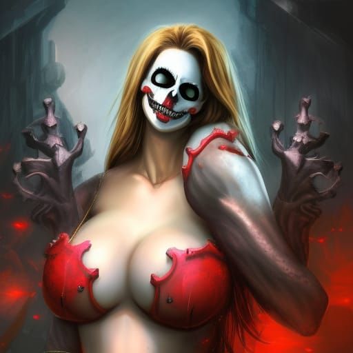 Fantasy Female Character in Judgment Hall, Detailed Digital ...