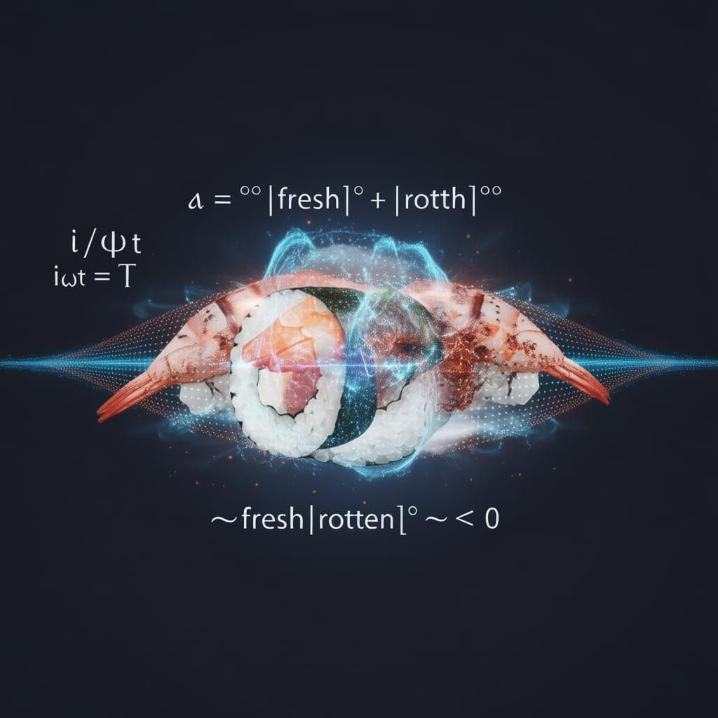 Quantum Sushi Roll in Superposition: Fresh and Rotten