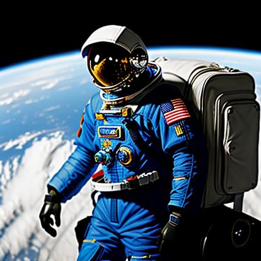 AI Interpretation of Spacesuit from Sci-Fi Title