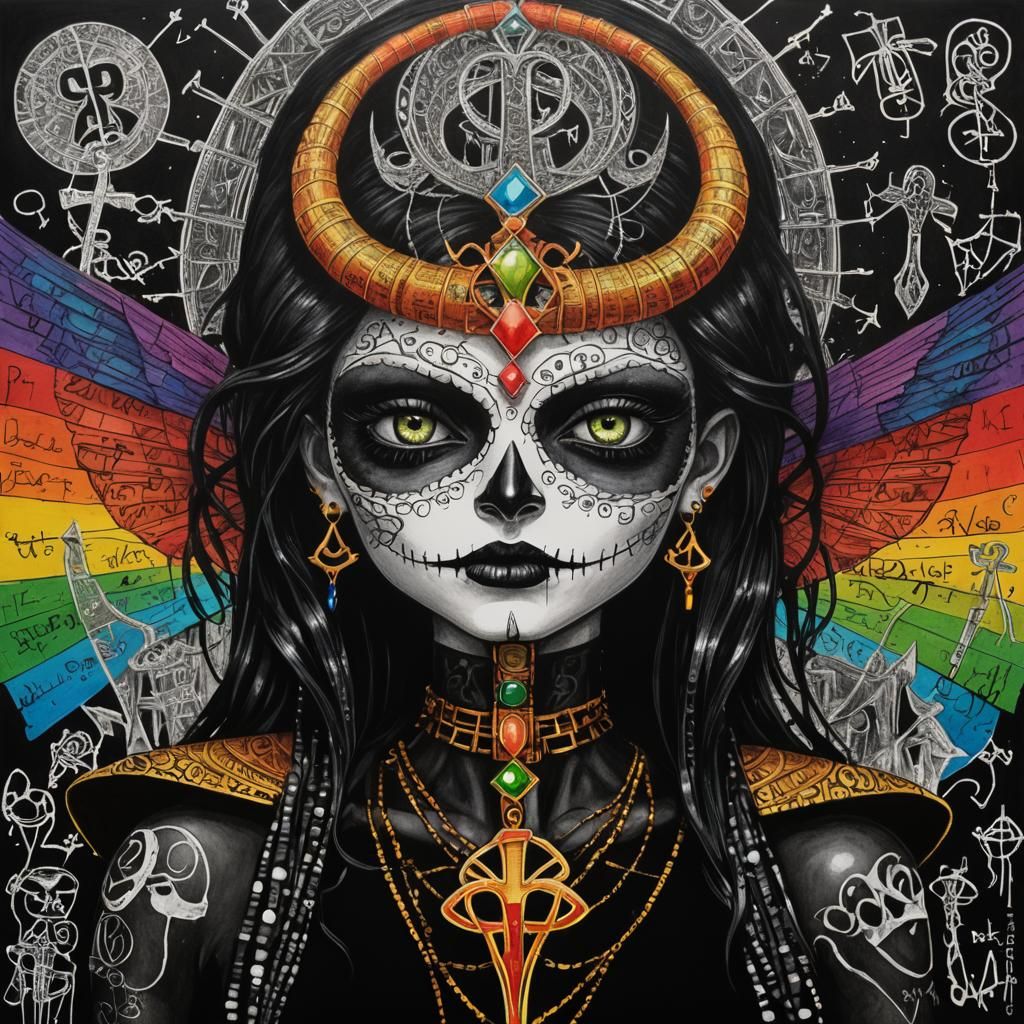 Lilth, demon queen, Gothic female Death Wearing Ankh necklace from Sandman Comics, I bring you dreams Mythical Muse ...