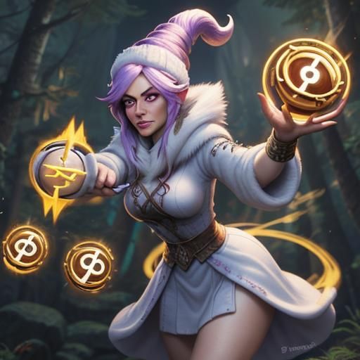 Magic Wizard with Nordic Runes