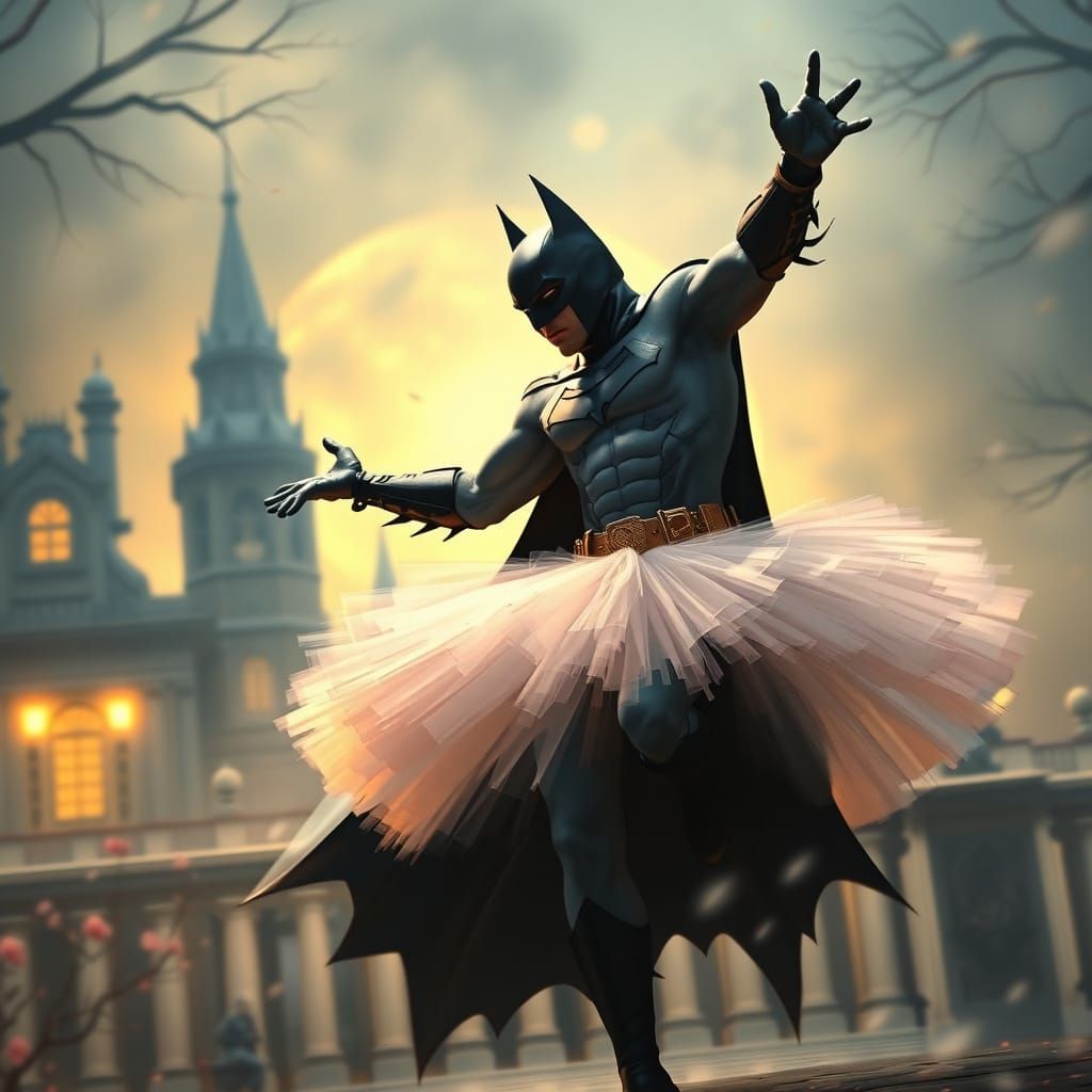 Batman En Pointe in Whimsical Ballet