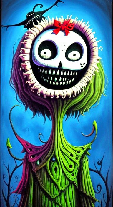 Eccentric Nightmare Before Christmas Scene in Tim Burton's S...