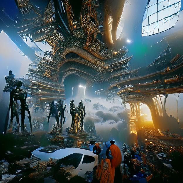 Futuristic Civilization in a Cosmic Galaxy