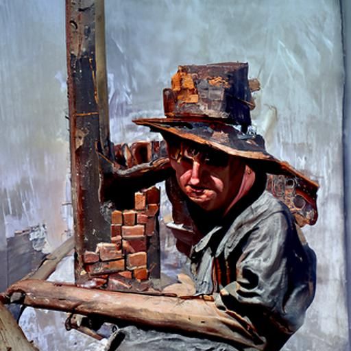 1800's Portrait of Bricklayer