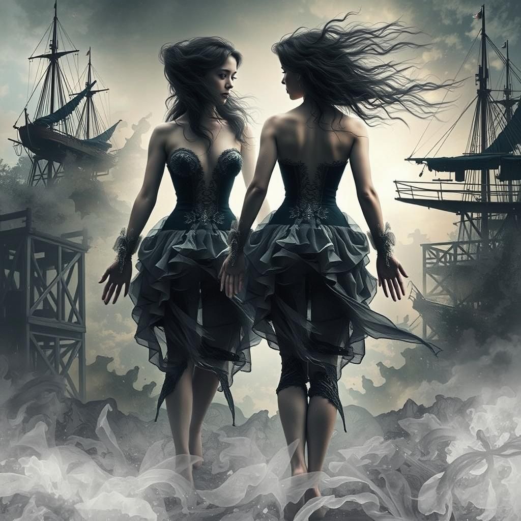 Ethereal Woman: Surreal Double Exposure Portrait