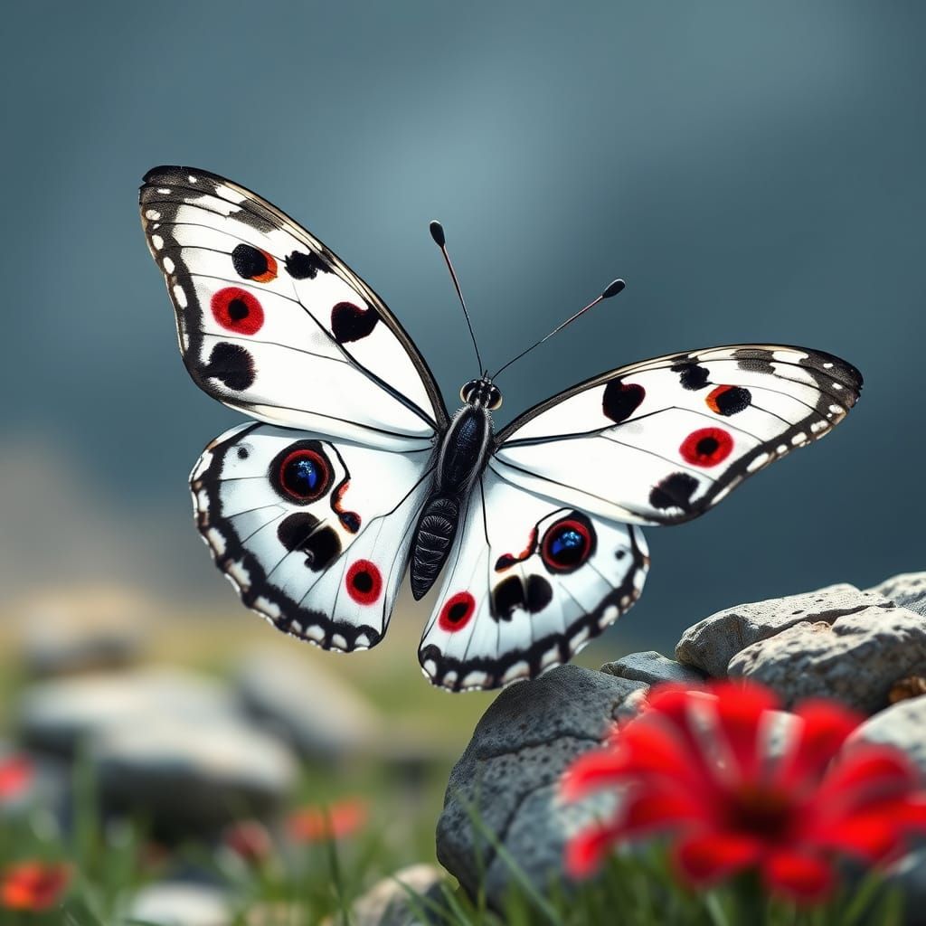 Apollo Butterfly in Vibrant Anime Style