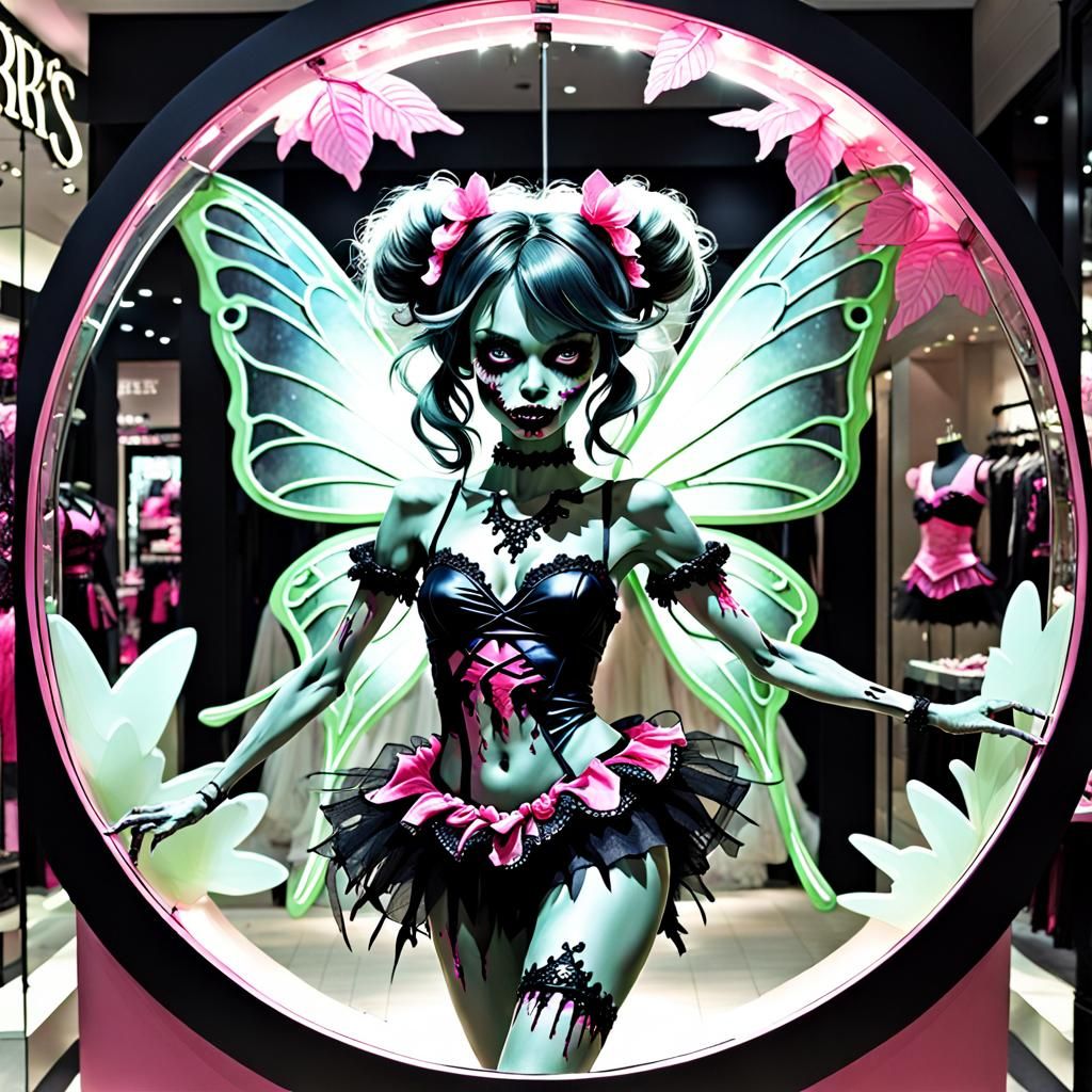 Zombie fairy at Victoria's Secret shop ✨