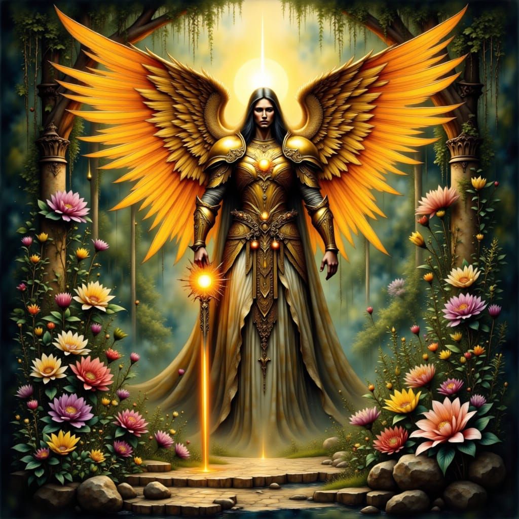 Seraphim Guardian of Eden in Epic Fantasy Style