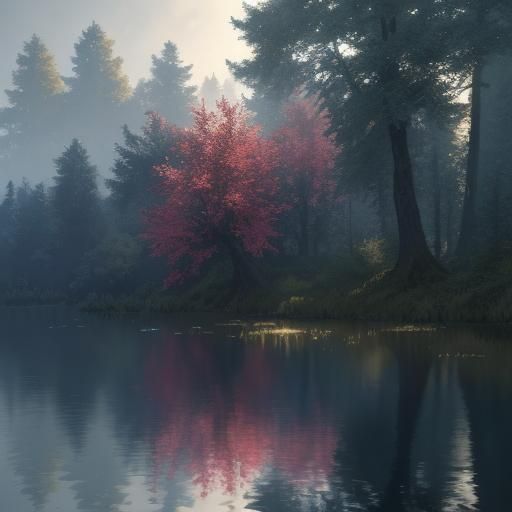 Trees Reflected in Water