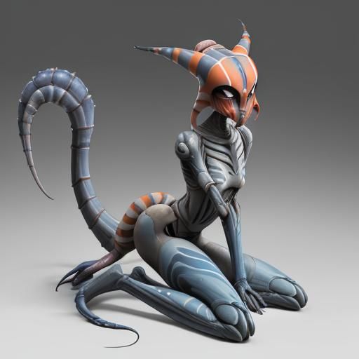 Ahsoka as a Xenomorph with Exoskeleton