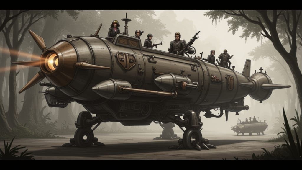 Vintage Zeppelin in Noir Style