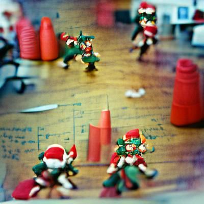 Elves Fight for Supremacy: Tilt-Shift Digital Art