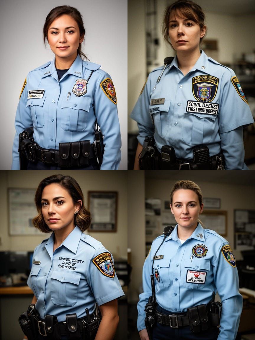 Civil Defense Employee Portrait Cold War Era Patch Modern Un...