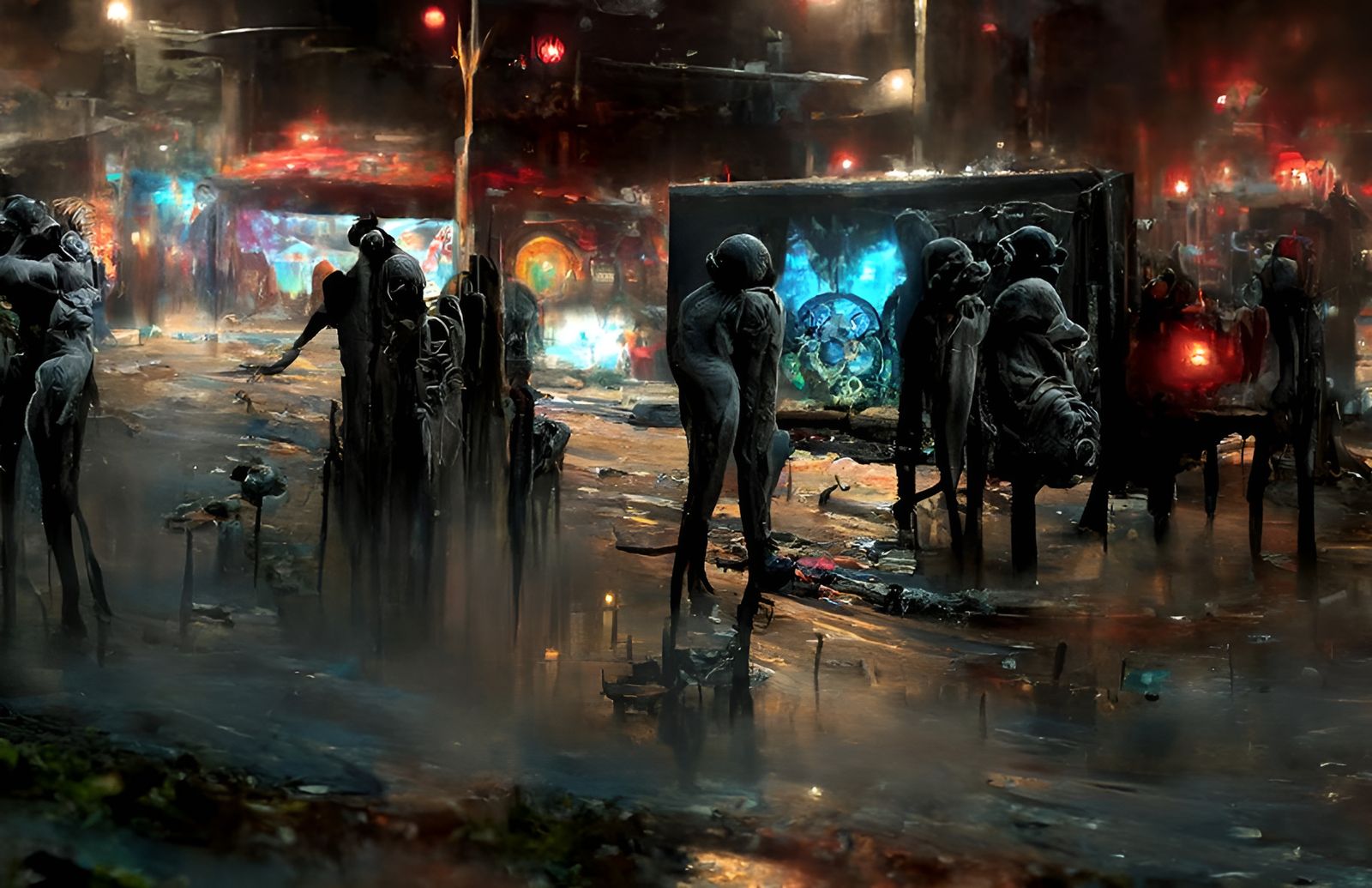 Colorful Dying World: Hyperrealist Digital Matte Painting
