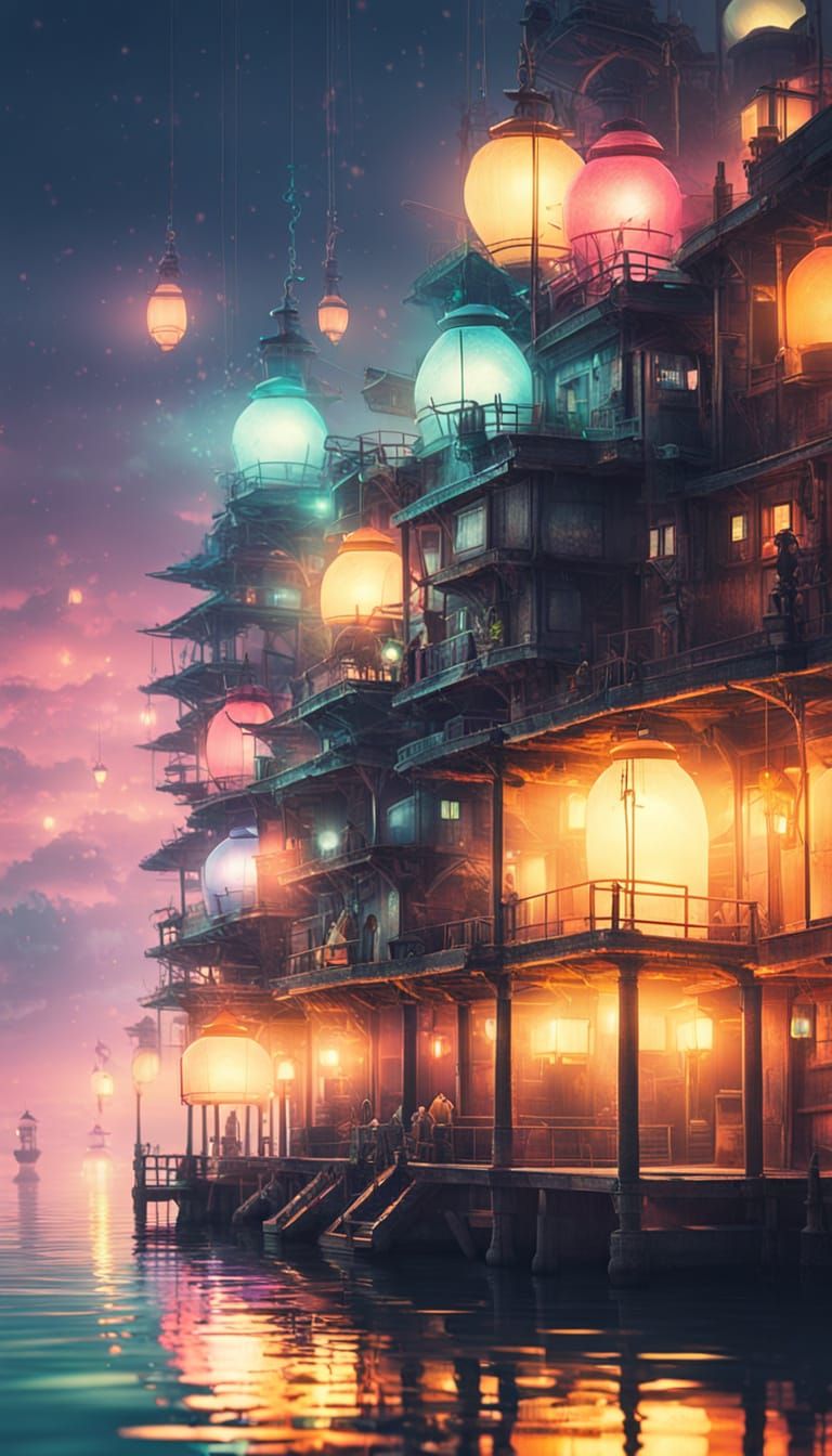 Victorian Diver on Ramshackle Spaceport Dock