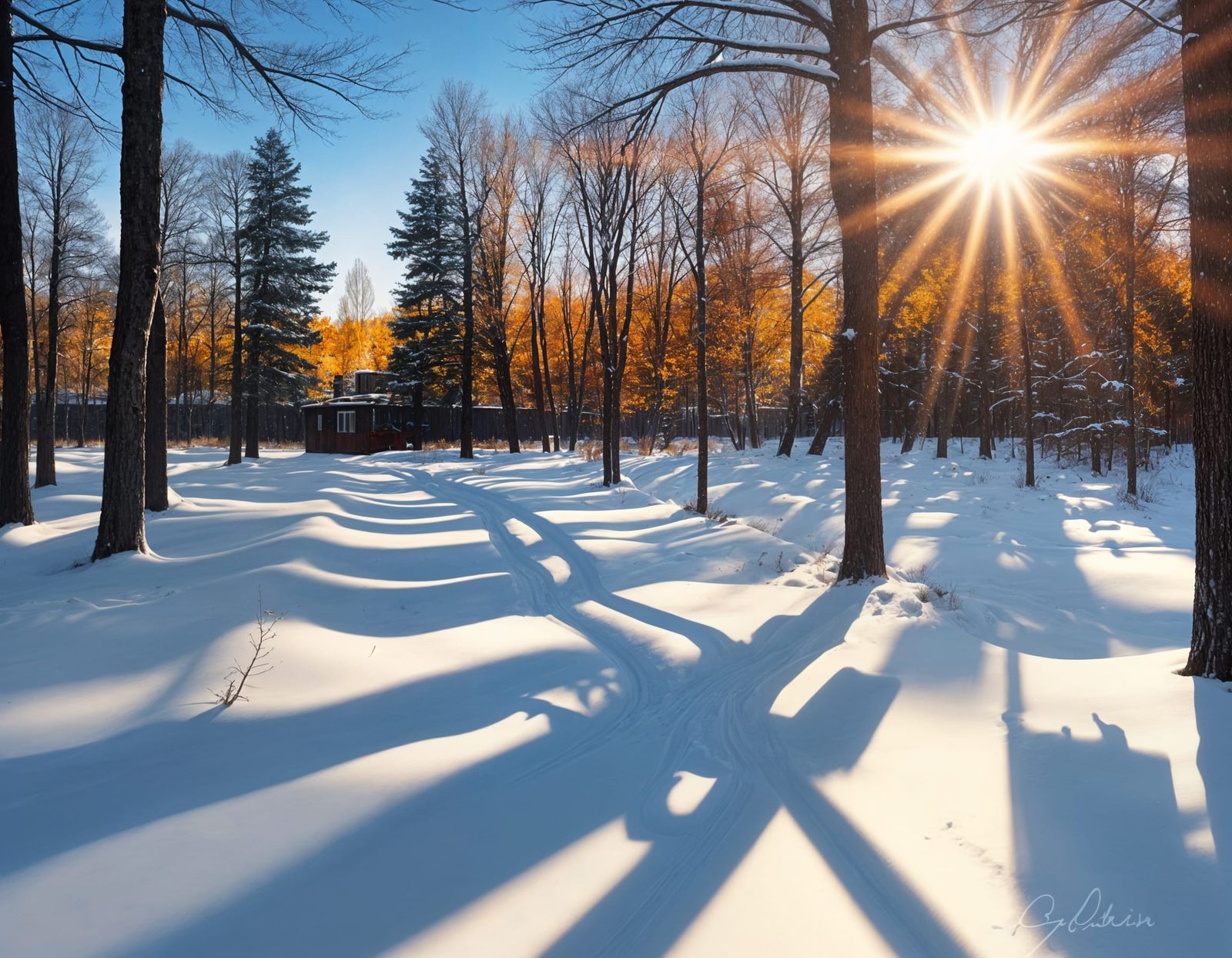 snow sunlight beauty
