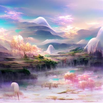 Ethereal Landscape Depiction