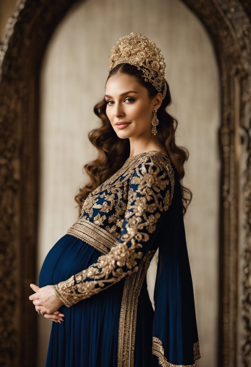 Pregnant Padme Amidala Portrait in Star Wars Style