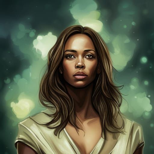 Surreal Alien Portrait in Baroque Style