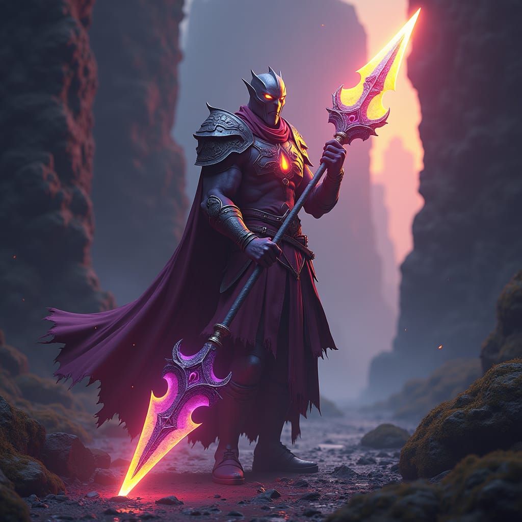 Legendary Spear in Dark Fantasy Style