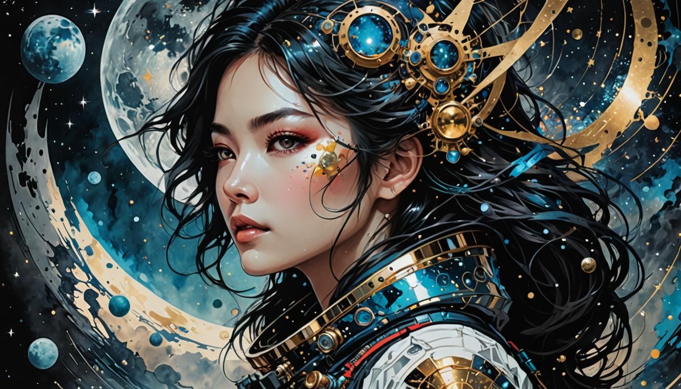 Woman-fantasy space explorer