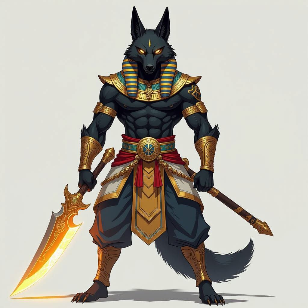 Anubis Jackal Warrior Dog Zodiac Concept Art