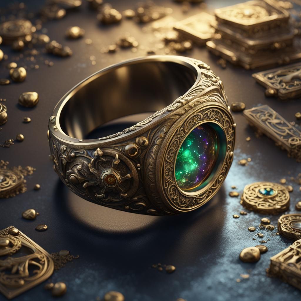 Detailed Heirloom Signet Ring in Fantasy Style