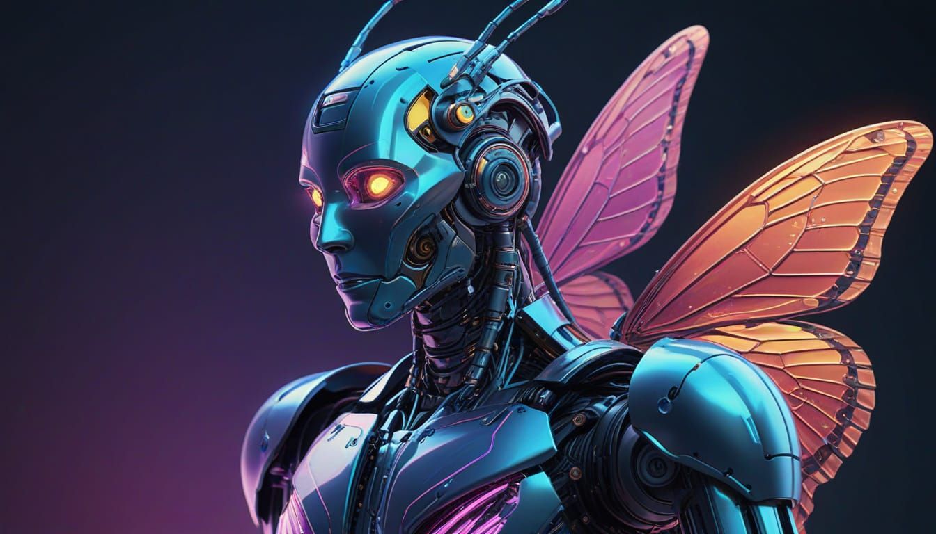 Futuristic Robot Butterfly Concept Art