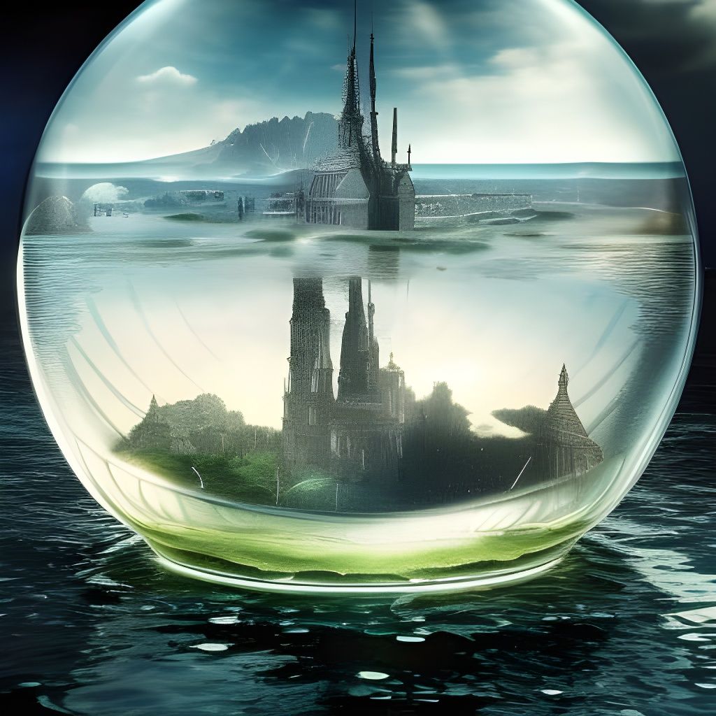 Clock in a Bubble: Digital Matte Painting