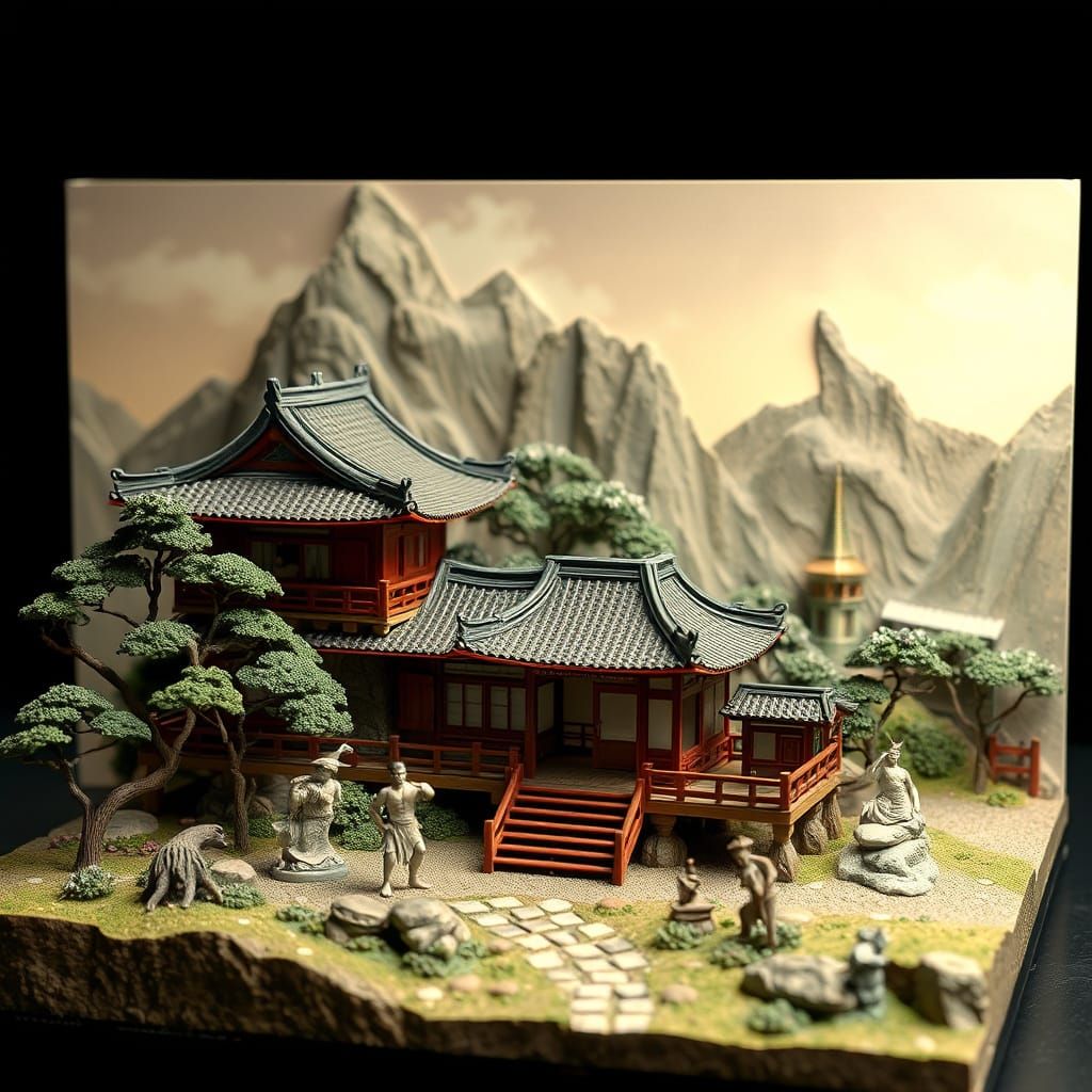 Asian Fotomodel Diorama Art in 8K UHD