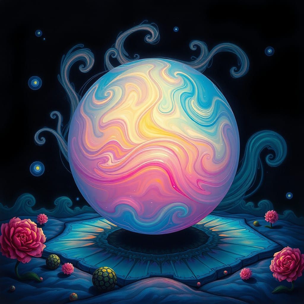 Surrealist Dreamscapes: Iridescent Jajjle Papple in Whimsica...