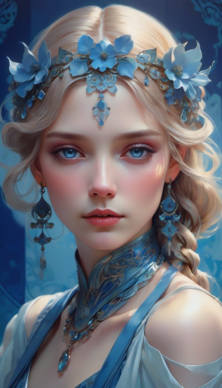 Stunning Art Nouveau-Inspired High-Fashion Portrait