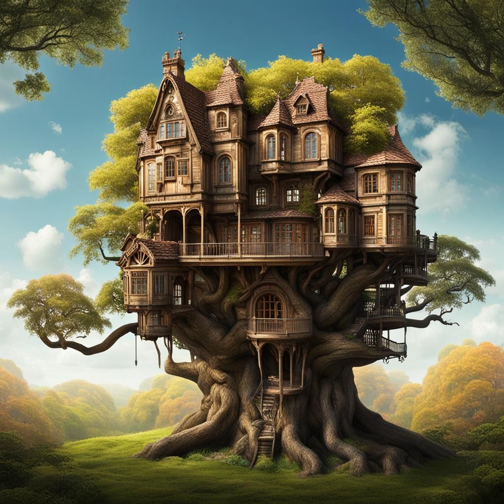 Mansion in a Tree: Architectural Fantasy